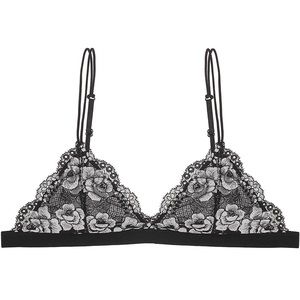 Youmita black and silver floral bralette